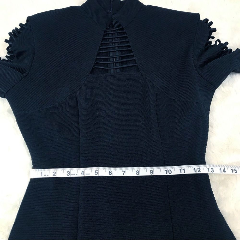 Vtg. 80s Joseph Ribkoff Dark Navy Form Fitting, Elegant, Artsy & Sexy🌹💕 - Picture 10 of 14
